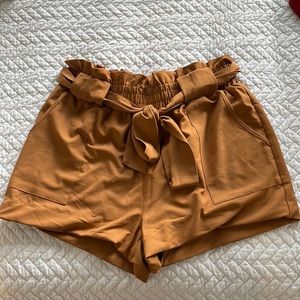 Khaki paperbag shorts